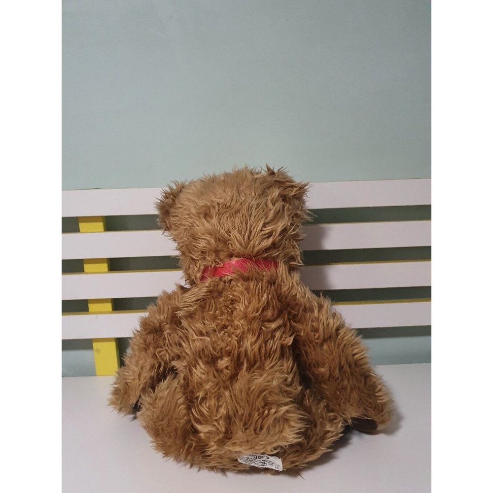 GREGORY TEDDY BEAR RUSS RED BOW 40CM - Picture 2 of 3